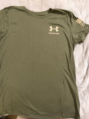 Under Armour Olive Green Freedom Logo Tee